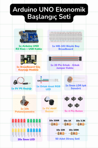 Arduino UNO Ekonomik Başlangıç Seti