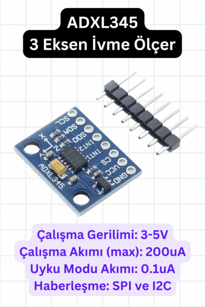 ADXL345 - 3 Eksen İvme Ölçer Modülü