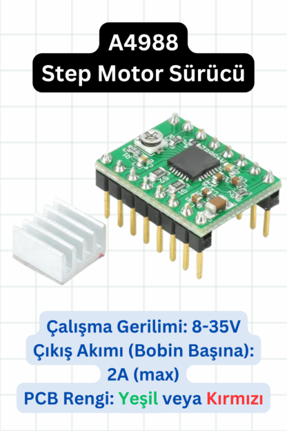 A4988 Step Motor Sürücü Modülü