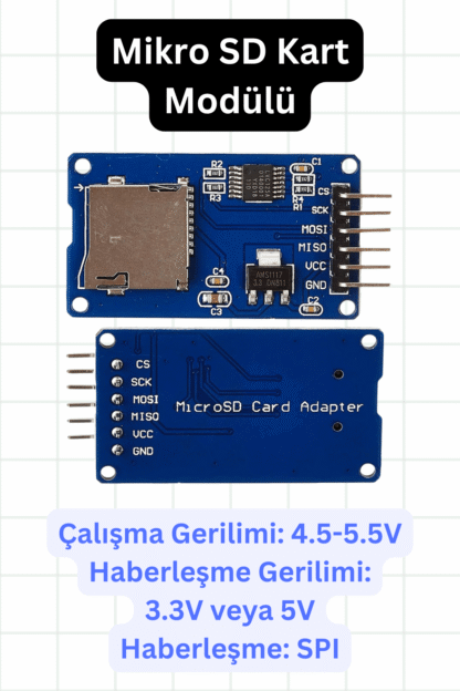 Micro SD Kart Modülü – SPI Arayüzlü