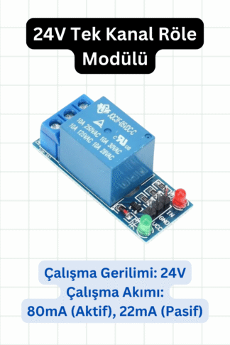 24V Tek Kanal Röle Modülü